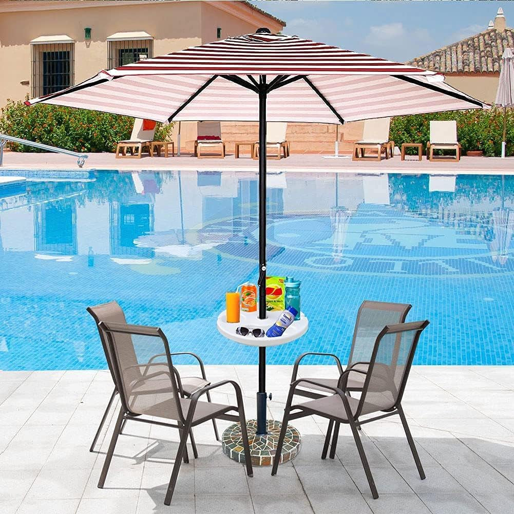 13-portable-beach-umbrella-table-tray-white-for-beach-patio-garden-swimming-pool-with-cup-drinks-holders-snack-compartments-lightweight-and-easy-to-carry