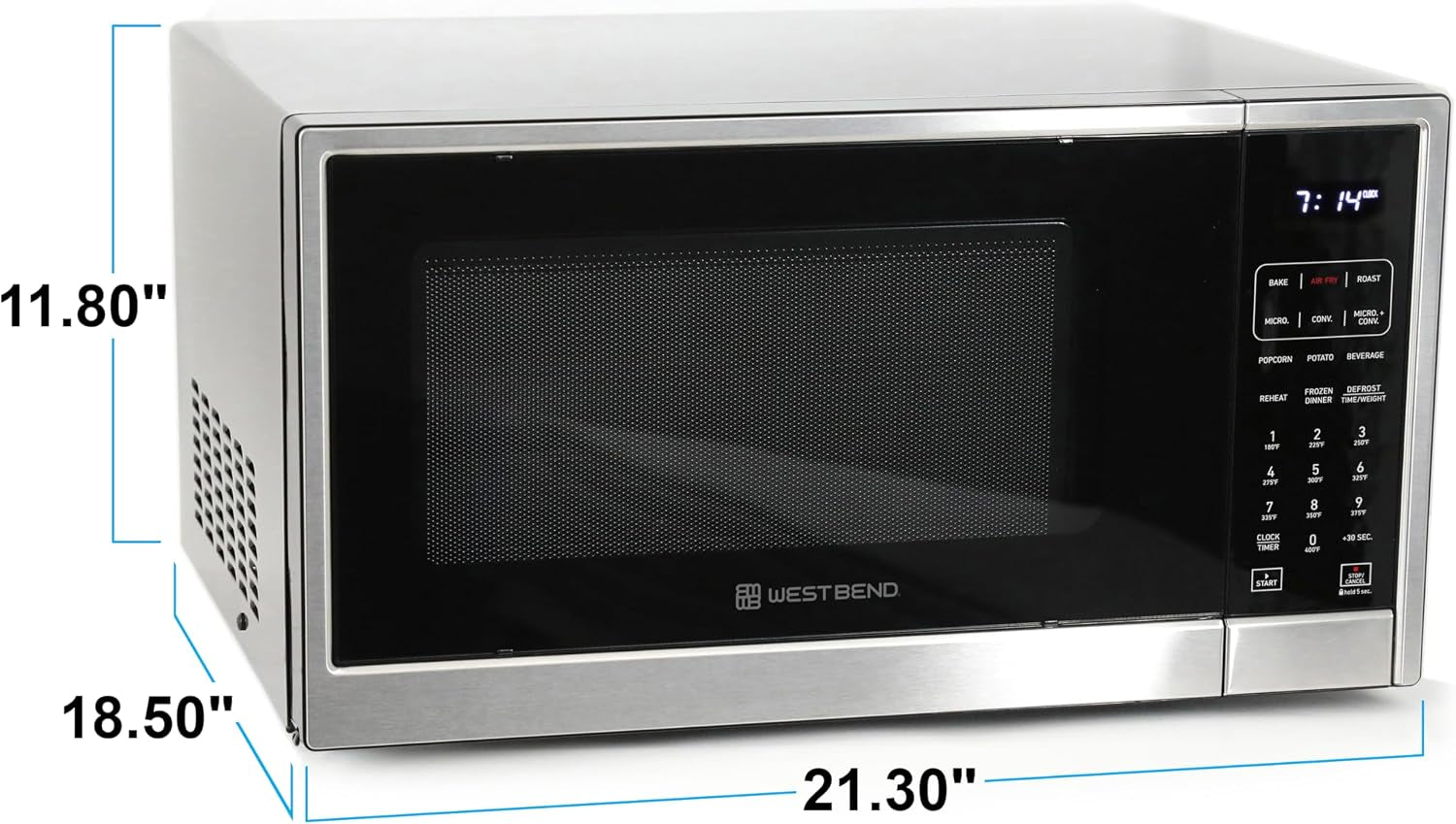 3-in-1-microwave-air-fryer-convection-oven-1000-watts-with-10-power-levels-and-12-presets-speed-defrost-electronic-control-panel-and-glass-turntable-1-3-cu-ft-stainless-steel