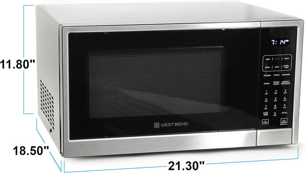 3-In-1 Microwave Air Fryer Convection Oven 1000-Watts with 10 Power Levels and 12 Presets, Speed Defrost, Electronic Control Panel and Glass Turntable, 1.3-Cu.Ft., Stainless Steel6