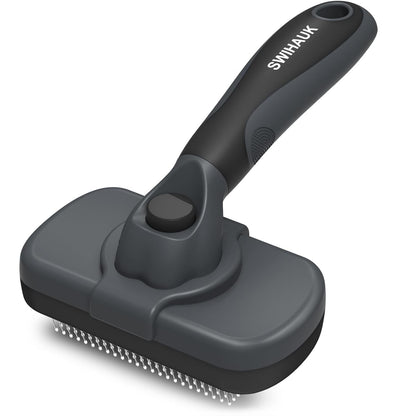 Swihauk Self Cleaning Slicker Brush - Skin Friendly Deshedding Grooming Tool for Dogs & Cats, Suitable for Shedding & Haired Pets, with Pet Supplies Accessories, Blue12
