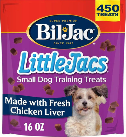 Bil-Jac Little-Jacs Small Dog Training Treats | Soft Chicken Liver Recipe | 16 Oz1