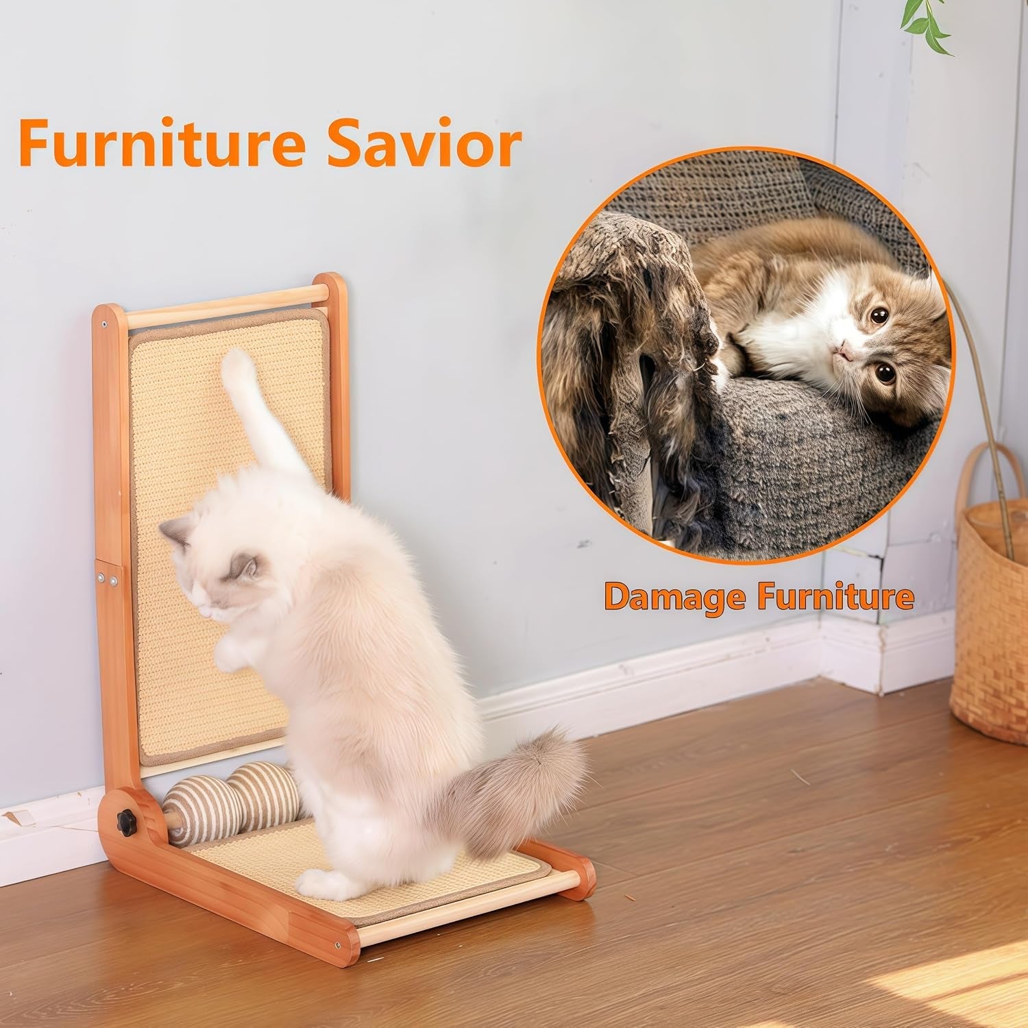 cat-scratcher-23-6-inch-l-shape-foldable-cat-scratching-post-pads-wall-and-couch-mounted-easy-install-cat-scratching-woodboard-toy-for-indoor-cats-large-size