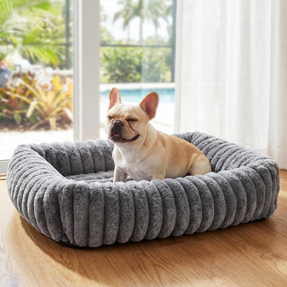 Donut Pet Bed for Indoor Cats and Small Dogs, Self-Heating Dog Bed with Non-Slip Bottom, Winter Comfort Dog Beds for Puppies, Washable & Portable Egg Tart Shape (S) Small Cat Bed Self Warming17
