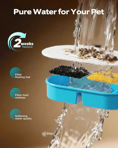 Wireless Cat Water Fountain Cordless: Battery Operated Cat Fountains | 88Oz/2.6L Stainless Steel Pet Water Fountain for Drinking with Motion Sensor Rechargeable Automatic Water Dispenser Indoor8