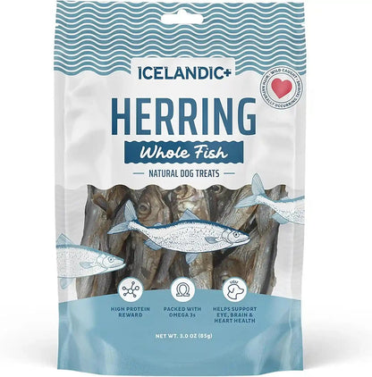 Icelandic+ Whole Fish Herring - 3Oz Wild-Caught Air-Dried Dog Treats1