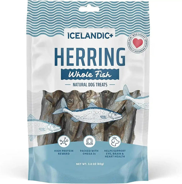 Icelandic+ Whole Fish Herring - 3Oz Wild-Caught Air-Dried Dog Treats1