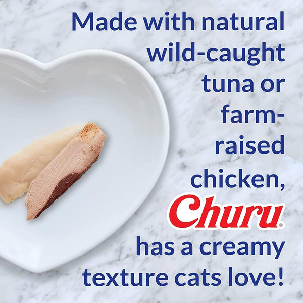 INABA Churu for Cats, Functional, Creamy Lickable Purée Cat Treat for Indoor Care and Hairball Control, 0.5 Ounces Each, 24 Tubes (4 per Pack), 2 Flavor Tuna and Chicken Variety Pack8