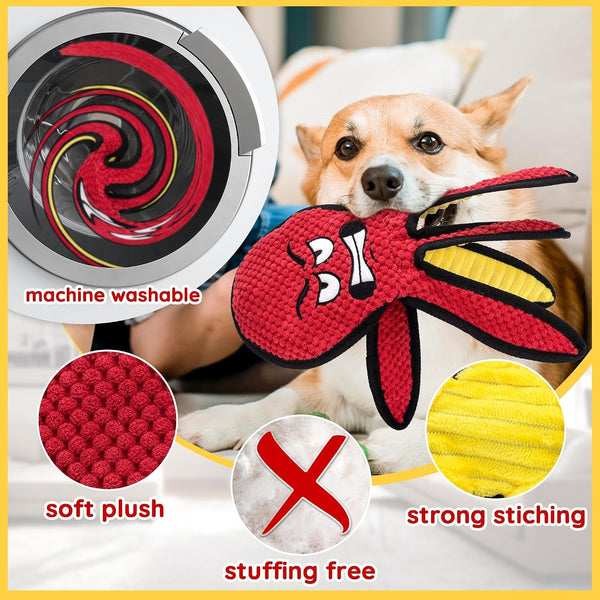 LECHONG Dog Toys for Aggressive Chewers, Octopus Squeaky Puppy Toys, Stuffing Free Plush Chew Toys for Large Medium and Small Dogs, Interactive Tug Dog Toys to Keep Them Busy3