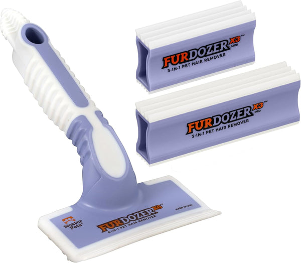 Furdozer Pet Hair Remover & Auto Detailing Tools - Cat & Dog Hair Remover for Carpets, Car Interiors, Couches, Bedding, & Pet Furniture (Green, (2 Pack) - X3 PRO)19