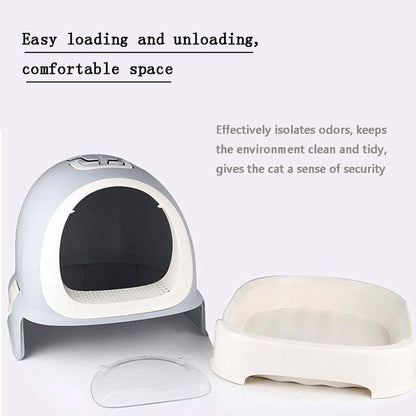 Dog Potty Training Toilet ﻿ Cat Litter Bowl Full Closed Drawer Food Toilet Large Sand Anti-Splashing Pot Pull Deodorant(Pink)4