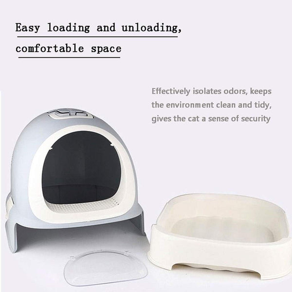 Dog Potty Training Toilet ﻿ Cat Litter Bowl Full Closed Drawer Food Toilet Large Sand Anti-Splashing Pot Pull Deodorant(Pink)4