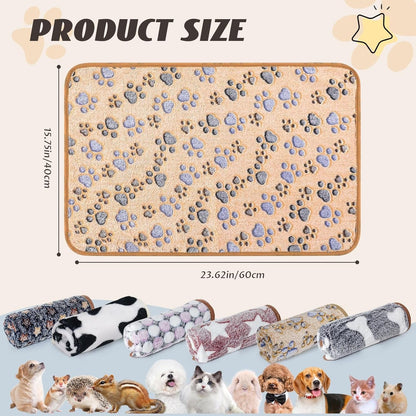 Yedsintu 6 Pcs Absorbent Guinea Pig Blankets Washable Small Animal Fleece Bedding Cage Liners Reusable Pet Pee Pad Sleep Mat Pad Cover for Hamster Ferret Rabbit Chinchilla Hedgehog (16"X24")3