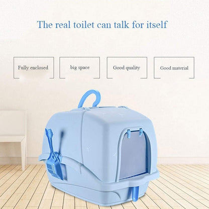 Dog Potty Training Toilet ﻿ Cat Litter Basin Fully Enclosed Shovel Box Luxury XL Splash Toilet Potty Pet Supplies(Pink)6