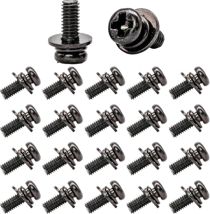 20 PCS Vesa Screws, VESA Compatible M4X10Mm Tv/Monitor Wall Mount Screws for 75X75Mm and 100X100Mm Brackets. Phillips Head M4 X 10Mm Black with Washers2