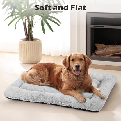 Dog Bed Mat Soft Crate Pad Washable Non-Slip Mattress for Large Medium Small Dogs and Cats Kennel Pad (23'' X 18'', Grey)3