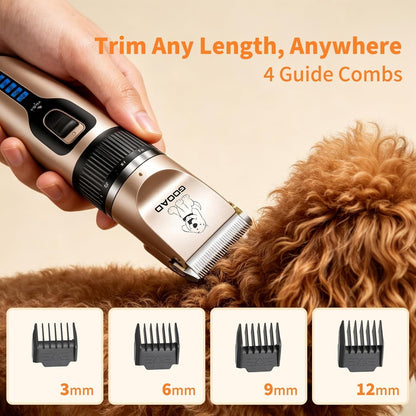Dog Clippers for Grooming,Dog Grooming Kit for Heavy Thick Hair&Coats | <60Db Quiet,Rechargeable Cordless,4H Runtime,4 Guide Combs,2In1 Wide & Narrow Blades,Pet Shaver for Matted Fur3