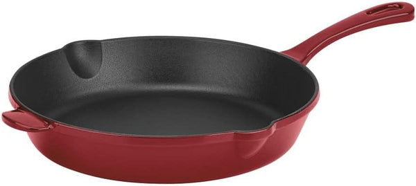 Chef'S Classic Enameled Cast Iron 10-Inch round Fry Pan, Cardinal Red1