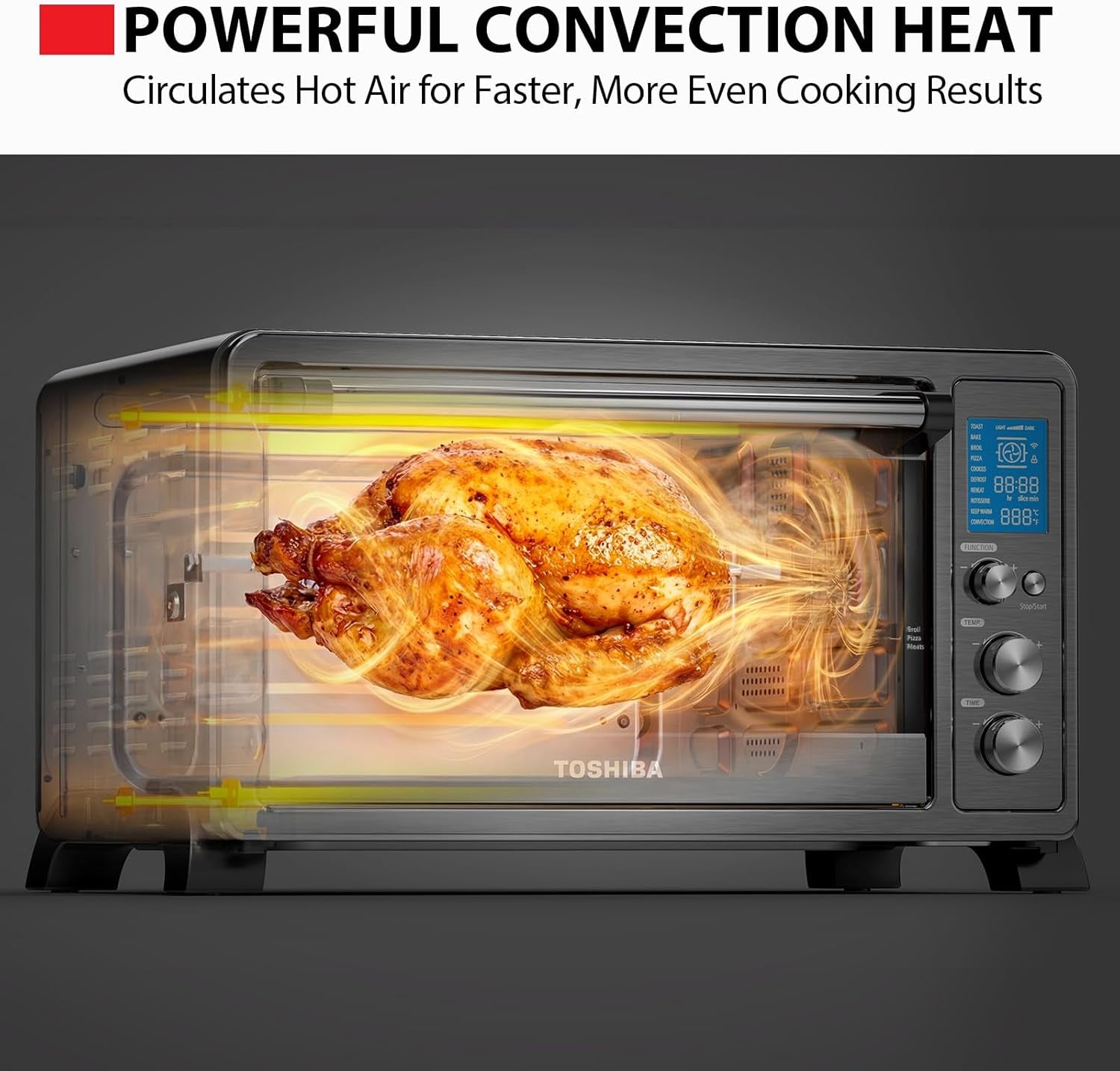 10-in-1-convection-toaster-oven-6-slice-countertop-oven-1500w-bake-broil-rotisserie-pizza-functions-lcd-knob-controls-6-accessories-with-toast-1500w-black-stainless-steel