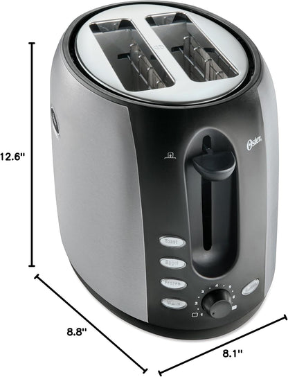Oster 2-Slice Toaster with Extra Wide Slots, Bagel Toaster for All Bread Types, Brushed Stainless Steel6