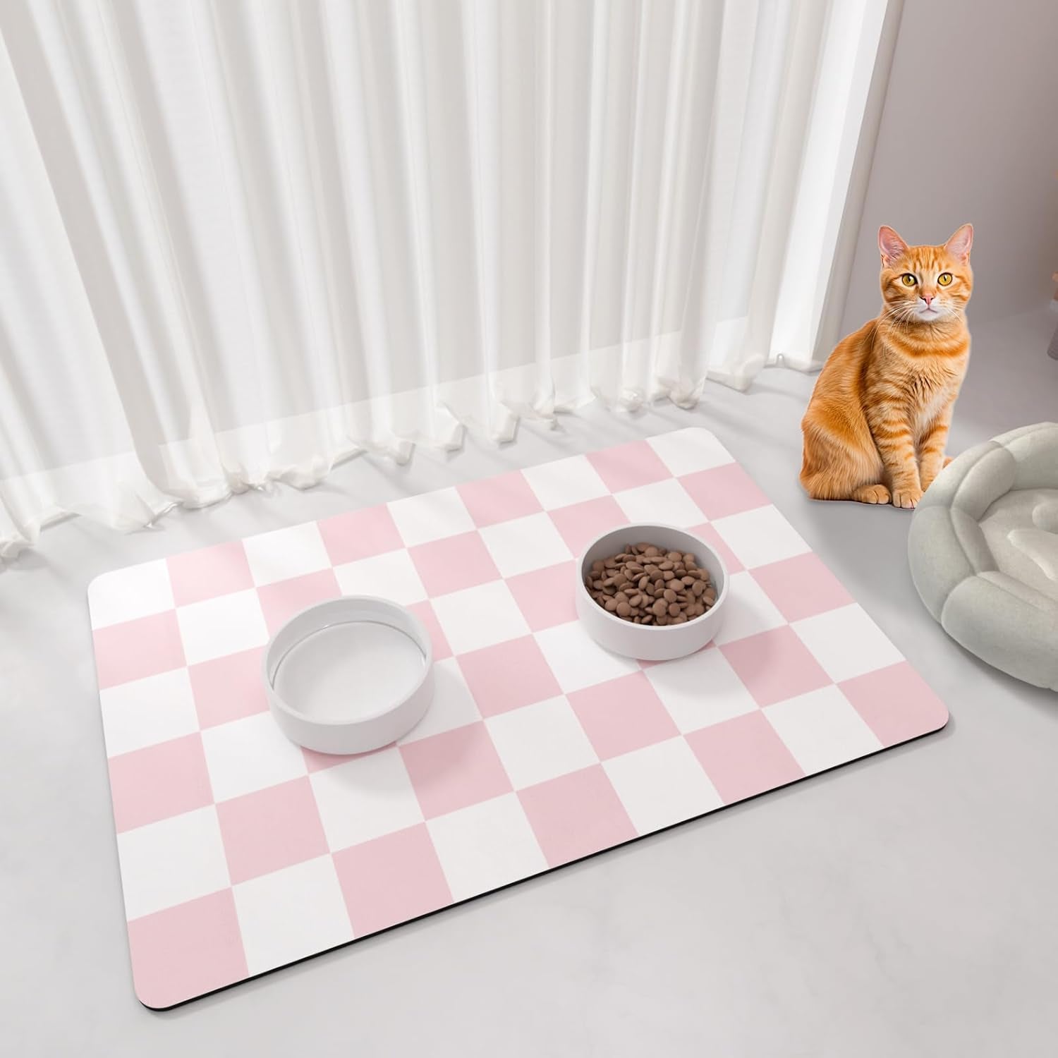 cat-food-mat-12x-20-cat-dog-mats-for-food-and-water-bowl-checkered-pet-placemat-feeding-mat-non-slip-under-pet-bowls-mats-for-messy-drinkers-pink-white