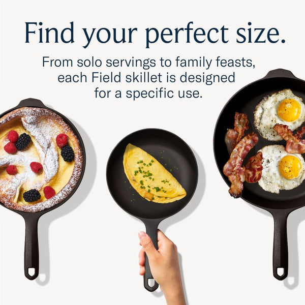 No.5 Cast Iron Chef Skillet – 7.5-Inch Curved Wall Egg Pan, Pre-Seasoned for 1–2 Servings, Lighter & Smooth, Made in USA6