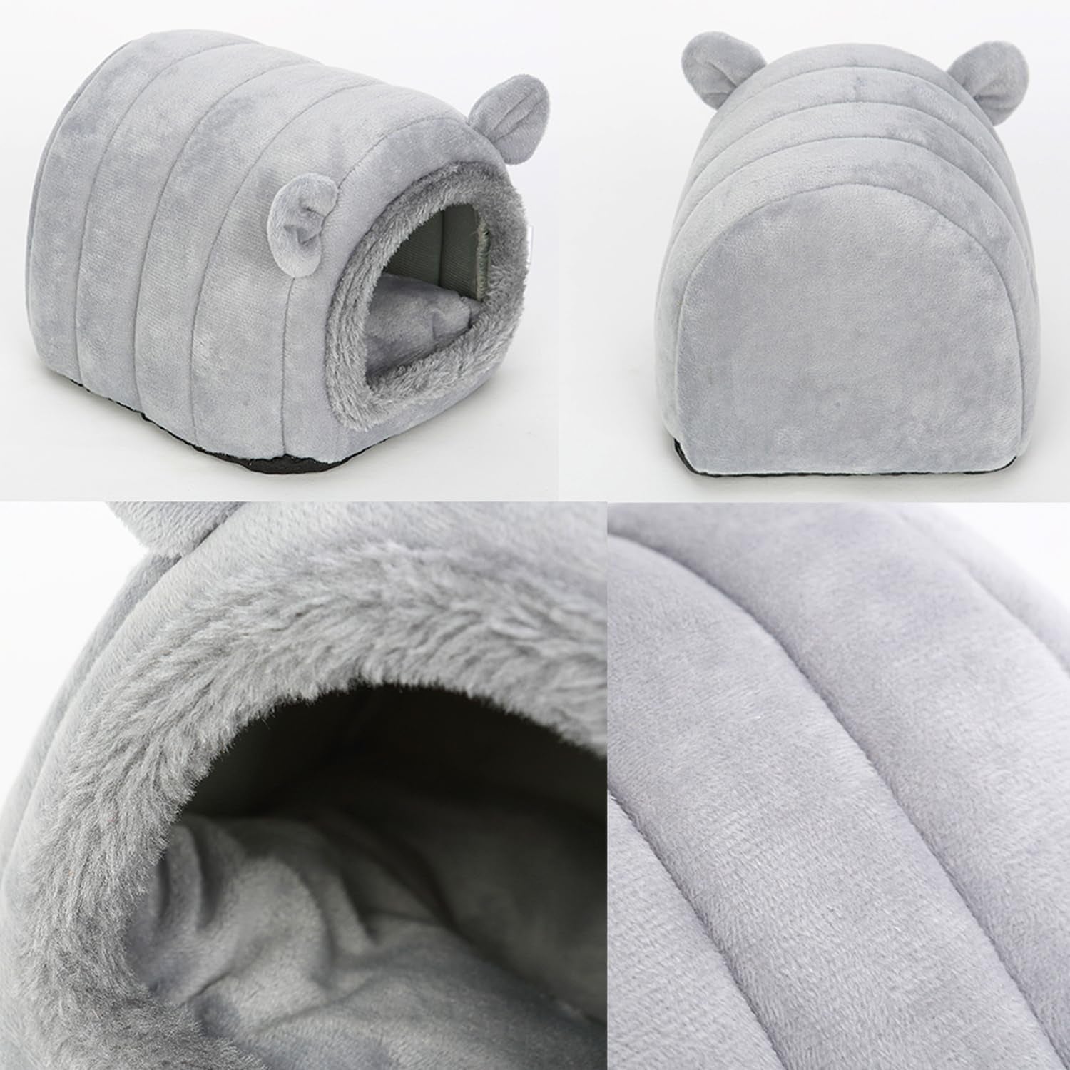 hedgehog-bed-cave-nest-hideout-hamster-guinea-pigs-small-animals-cage-supplies-warm-house-gray