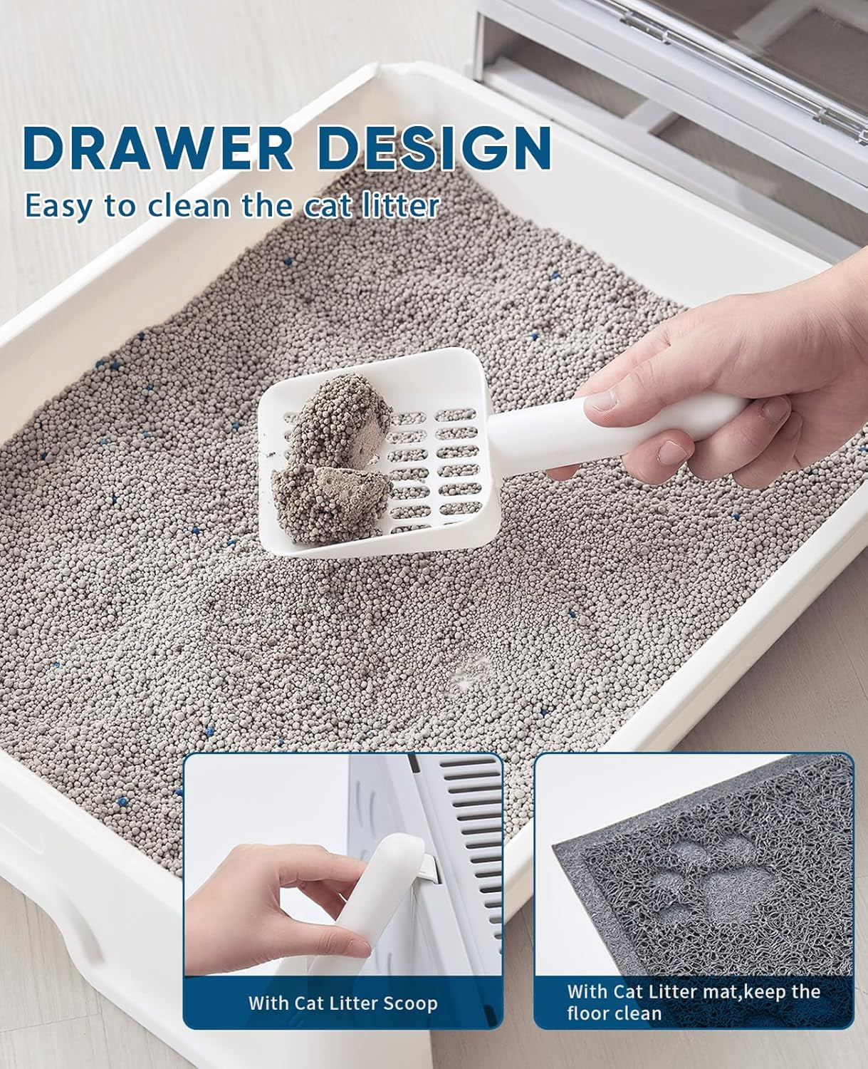 medario-cat-litter-box-with-litter-mat-and-scoop-large-covered-litter-box-with-lid-enclosed-kitty-box-front-entry-top-exit-odor-control-easy-to-clean-grey