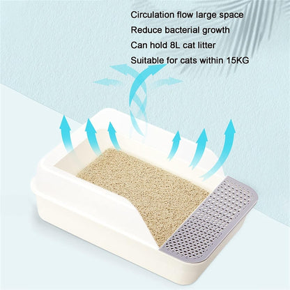 Dog Potty Training Toilet ﻿ Open Top Cat Litter Box Large Plastic Removable Easy Cleaning Litterbox Can Hold 8L, Suitable for 15KG(B)2