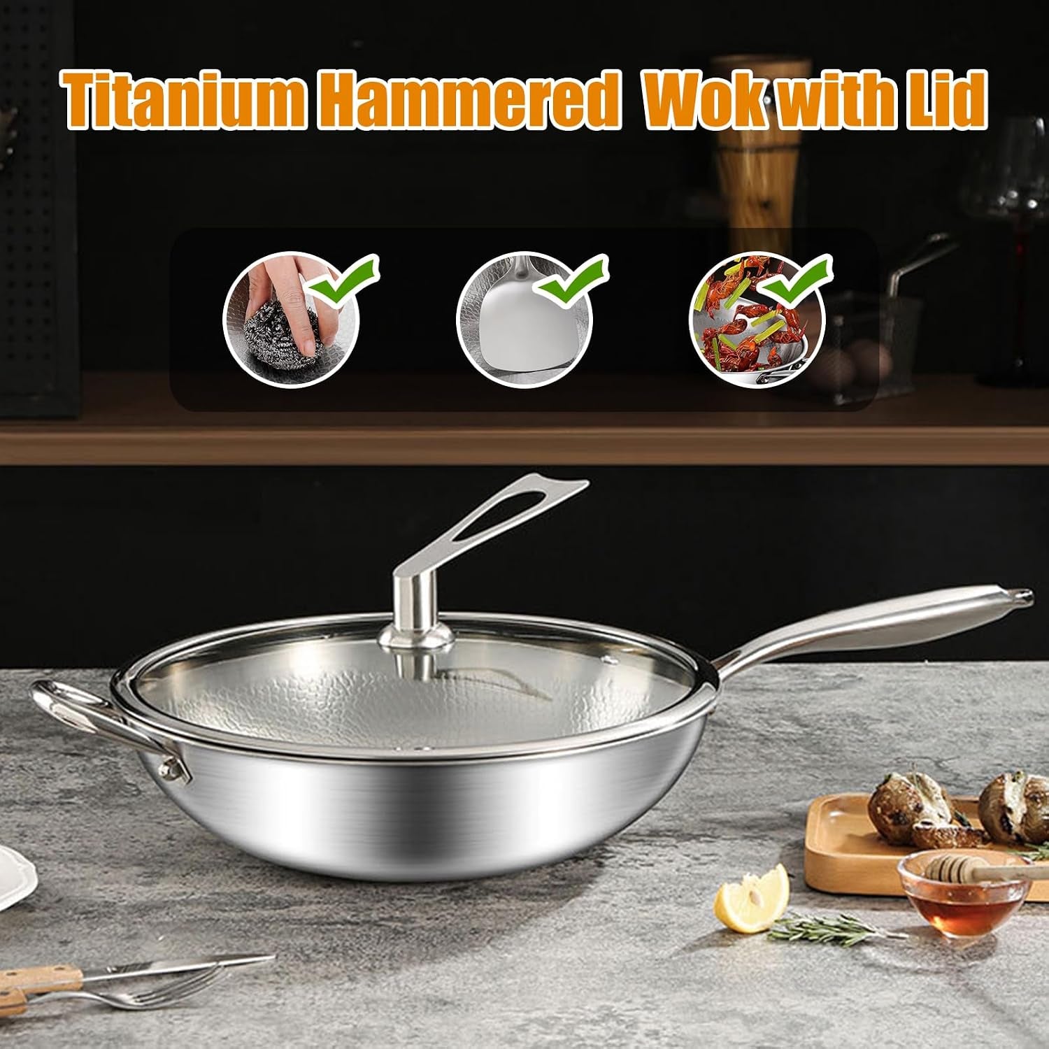 titanium-hammered-wok-with-double-handles-frying-pans-nonstick-non-stick-wok-scratch-resistant-non-stick-titanium-pans-for-cooking-14-17in