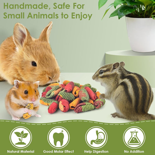 ERKOON Chinchilla Treats, Timothy Grass Chew Toys for Teeth for Rabbit Guinea Pig Gerbil Rat Dwarf Hamster (Large Size-1 Pack)3