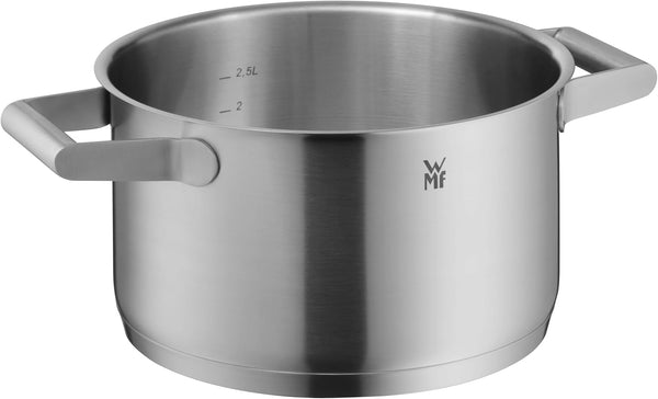 732146040 Comfort Line Topfset Induktion 4-Teilig Cromargan Matte Stainless Steel Pots Set with Glass Lid, Scale, Stackable, Uncoated, 18/104