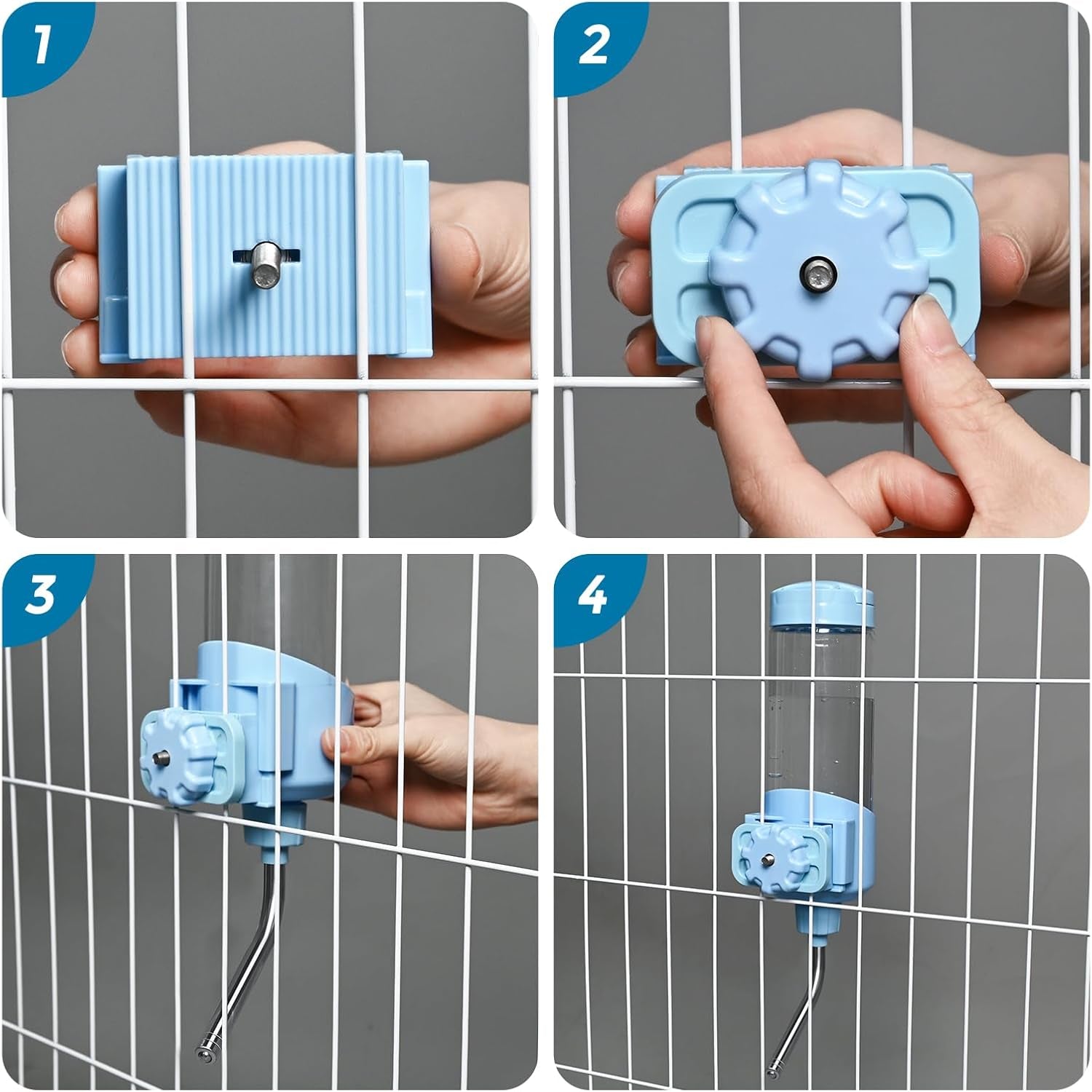 vannon-top-fill-small-animal-water-dispenser-for-cage-23oz-auto-feeding-crate-water-bottle-for-rabbit-chinchilla-ferret-guinea-pig-squirrel-hedgehog-pet-nozzle-diameter-10mm-bpa-free-blue