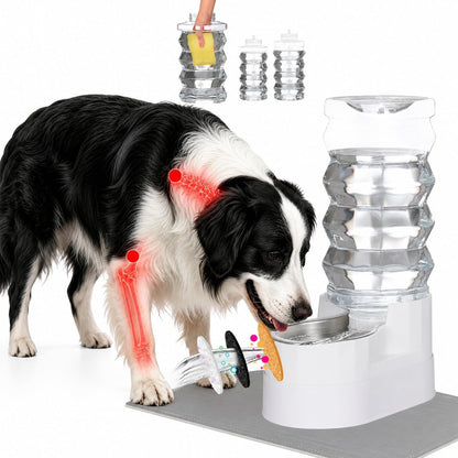 RIZZARI 8L Gravity Dog Water Dispenser: Stainless Steel Bowl Anti-Splash | Wide Mouth Easy Cleaning/ Dishwasher Safe/No Electricity Needed/ Filtered Fresh Water / Multi-Pet Homes23