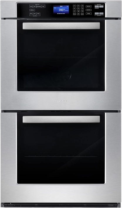 30 In. Haven Coll Double Electric Wall Oven, True Convection, Stainless |  COS-30EDWC Blue Porcelain, Self Clean Function, 7 Oven Functions, Digital Display, Interior Lighting1