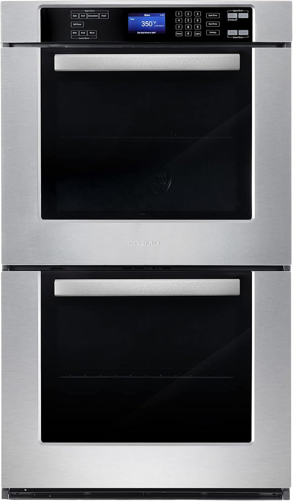 30 In. Haven Coll Double Electric Wall Oven, True Convection, Stainless |  COS-30EDWC Blue Porcelain, Self Clean Function, 7 Oven Functions, Digital Display, Interior Lighting1