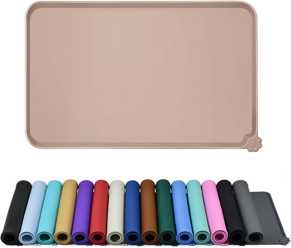 Reopet Silicone Pet Feeding Mat - Waterproof & Non-Slip Dog Cat Placemat | High Raised Edges Prevent Food & Water Spills to Protect Floors, Easy to Clean, Fit for Dog Cat Bowls15