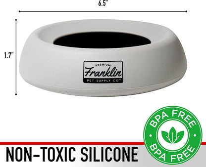 Franklin Pet Supply Co. Spill Proof Pet Bowl - No Splash Travel Water + Food Dish for Dogs + Cats - Portable - 16 Oz. - BPA Free2