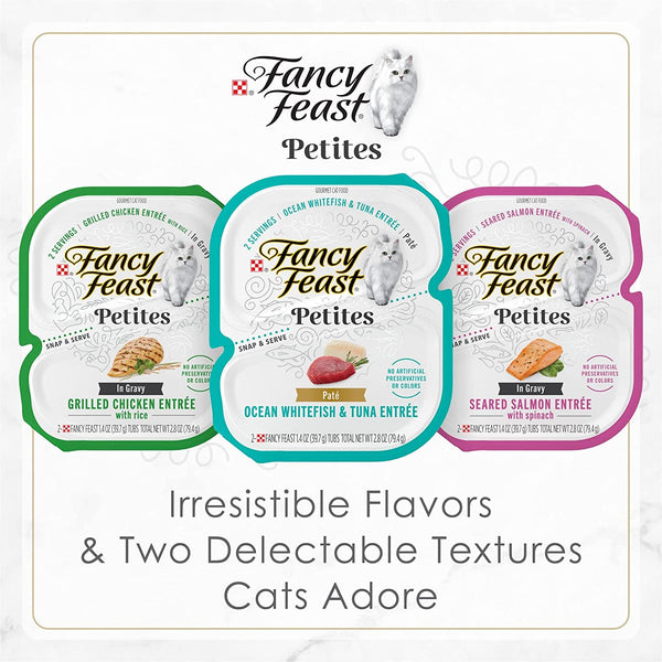 Purina Fancy Feast Petites Seared Salmon Wet Cat Food, 2.8 Oz, 12-Pack11