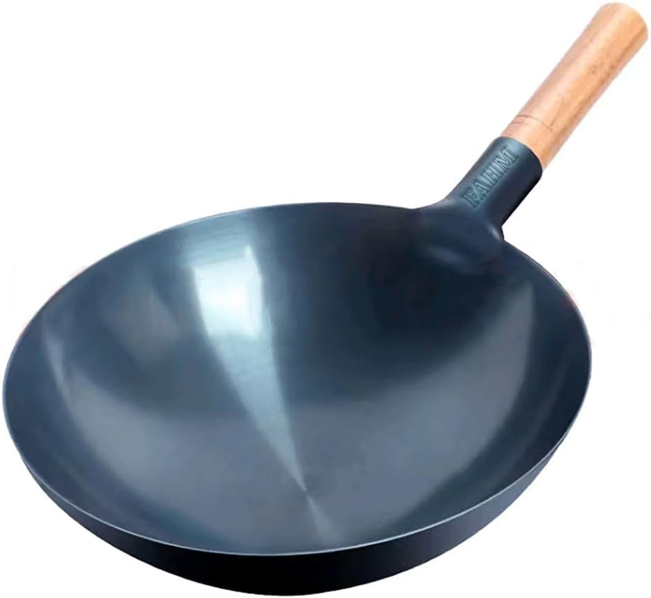 pre-seasoned-blue-carbon-steel-wok-pan-13-5-inch-round-bottom-stir-fry-pan-for-gas-stovetops-heavy-duty-chinese-cookware-with-stay-cool-wooden-handle-5-quart