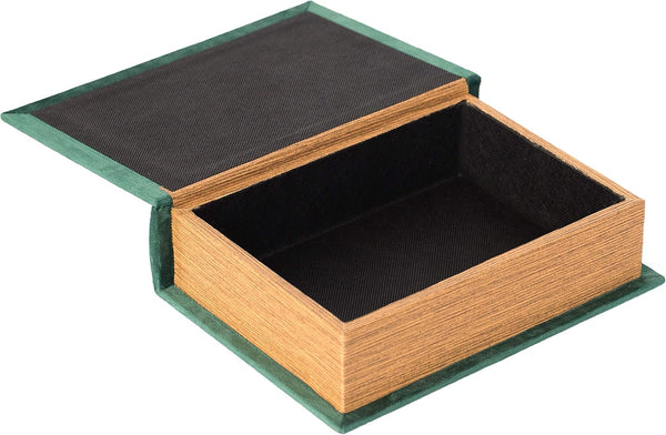 Decorative Vintage Book Shaped Trinket Storage Box- Green7