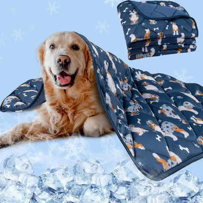 Dog Cooling Mat, Premium Lightweight Pet Cooling Blanket Bed Cover for Dogs, Cat, Puppies | Ice Silk Cooling Pad for Dogs Furniture Protector | Machine Washable Pet Blanket, 28''X40''11
