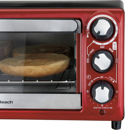 4-Slice Toaster Oven, Red4