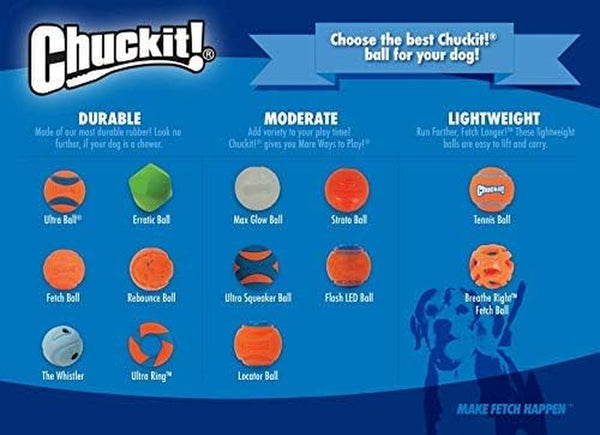 Chuckit! Dog Tennis Ball Dog Toy, Large (3 Inch Diameter) for Dogs 60-100 Lbs, Pack of 25