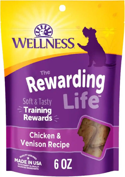 Wellness Rewarding Life Soft Dog Training Treats, Natural, Grain Free, Lamb and Salmon Recipe, 6 Oz Bag13