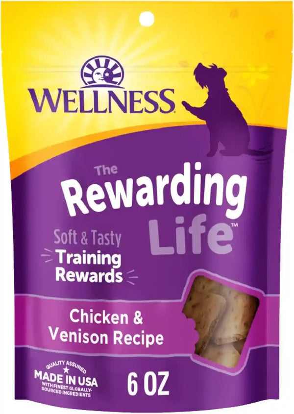 Wellness Rewarding Life Soft Dog Training Treats, Natural, Grain Free, Lamb and Salmon Recipe, 6 Oz Bag13