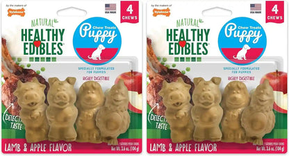 Nylabone Healthy Edibles Puppy Dog Treats, Lamb & Apple Flavor, 12 Count | Natural Puppy Treats, USA Made, Highly Digestible, Vet Recommended, Small Dog Treats for Puppies up to 25 Lbs15