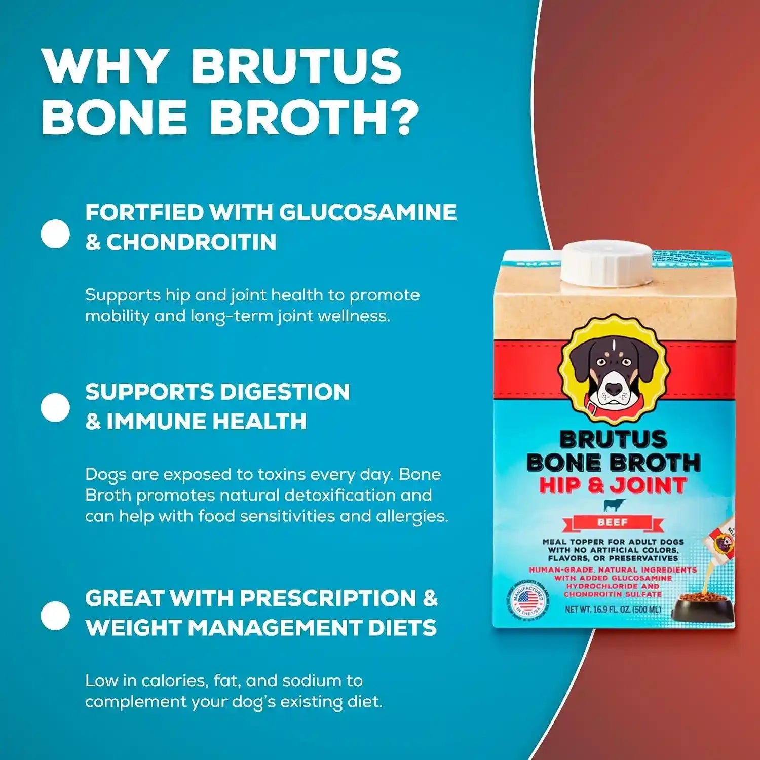 brutus-beef-bone-broth-for-dogs-all-natural-dog-bone-broth-with-liquidchondroitin-glucosamine-turmeric-human-grade-dog-food-toppers-for-picky-eaters-tasty-nutritious-16-9oz-pack-of-6
