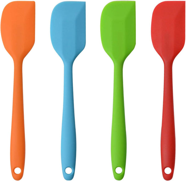Silicone Spatulas, 11 Inch Rubber Spatula Heat Resistant Seamless One Piece Design Non-Stick Flexible Scrapers Baking Mixing Tool (4 Piece)1