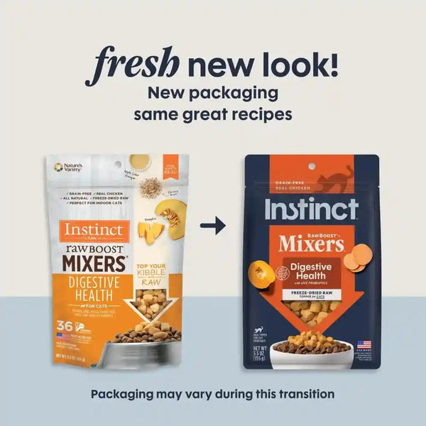 Instinct Freeze Dried Mixers, Cat Food Toppers, Digestive Health, 5.5 Oz | Freeze-Dried Raw Meal Topper or Treat, Functional Whole Foods, Fiber, and Probiotics for Gut Support2