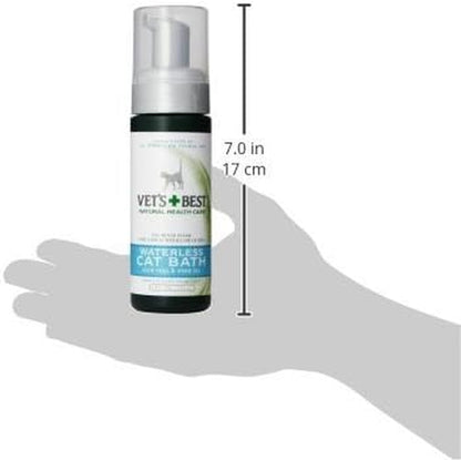 Vet'S Best Waterless Cat Bath Dry Shampoo, No-Rinse Formula, 4 Oz | No-Rinse Dry Shampoo, Veterinarian Formulated, Refreshes Coat & Controls Odor, Gentle Grooming for Cats & Kittens7